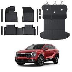 Floor Mats for 2023-2025 2026 Kia Sportage Gas, Full Coverage All Weather Flo…