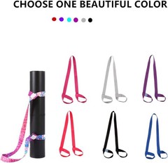 Yoga Mat Carrier Strap, Adjustable, Thick Cotton Blend, 2-in-1 Stretching Band