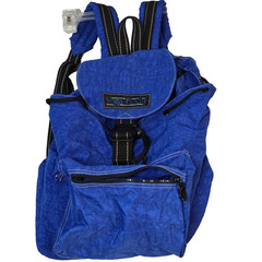 NEW Unisex Yoga Body Bright Blue Nylon Ruck Backpack Carry Yoga Mat 17”x11”x8”
