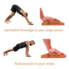 Cork Yoga Wedge Block – Non-Slip Wrist Support, Set of 2
