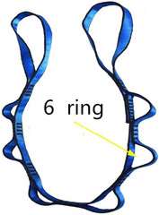 2Pcs Nylon Daisy Chain 6 Loop Adjustable Multipurpose Strap Rope 25Kn Strong Cli