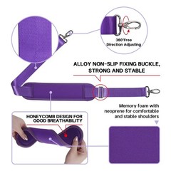 60 Inch Shoulder Strap with Removable Ultra-Thick Pad，Adjustable Buckles
