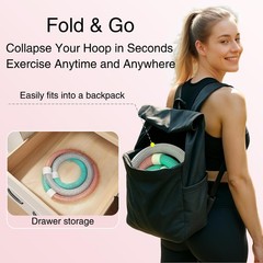 Weighted Soft Spring Hula Hoop for Adults, 3lb Foldable macaron colors