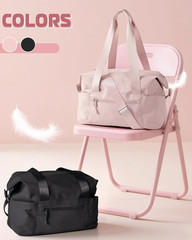 Small Gym Bag with Yoga Mat Holder, Wet Pocket and a Separate Pouch, Small Gym D