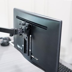 Height Adjustable VESA Adapter Stand for Individual Monitors up to 27 Black