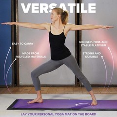 Yoga Mat Support Board – Portable Yoga Platform for Carpet, Grass & Uneven Su…
