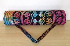Tie Dye Elephant Yoga Mat Carrier Bag Hippie Mandala Cotton Bag With Shoulder US