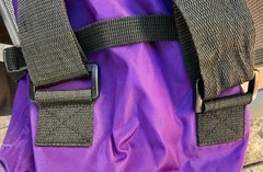 YOPA 3 Yoga Mat Bag Crossover Backpack Drawstring Zip Sling Pocket Purple NO MAT