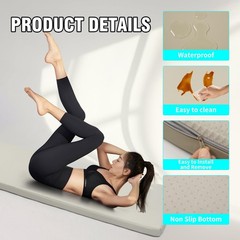 2 Inch Thick Yoga Mat, 72”x24’x2″ extra-thick exercise mat. Fitness mat,Fold…