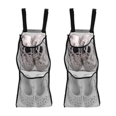 2pcs Trampoline Shoe Storage Bags, 11.8×23.6in Polyester Trampoline Bag Holder