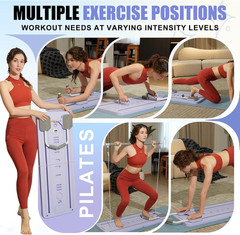 Pilates Reformer Board Machine Upgraded with Pilates Bar Foldable 7 in 1 Home Pi