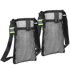 Mesh Water Bottle Holder with Strap and Pocket, 2 PCS Convenient Crossbody