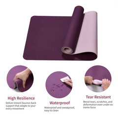 Exercise Yoga Mat Extra Thick Gym Fitness With Non Slip Pilates Mats Pad 72″X24″