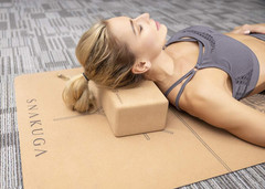 Cork Yoga Block 2 Pack for Pilates, 4” or 3” Non-Slip & High Density Blocks fo