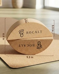 Cork Yoga Blocks, Half Moon Foot and Calf Stretching Tool | high-density cork…