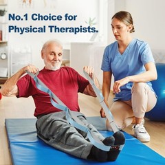 Durable Non-Elastic Stretch Strap for Physical Therapy and Yoga, 10 Loops Stretc