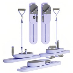 Portable Split Ab Board with Resistance Bands-Pilates Toning Machine Board & LCD
