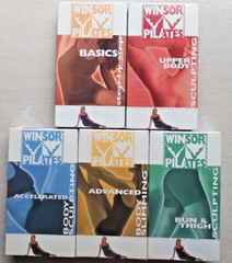 5x Winsor Pilates VHS Basics, Upper Body, Accelerated, Advanced, Bun Thighs