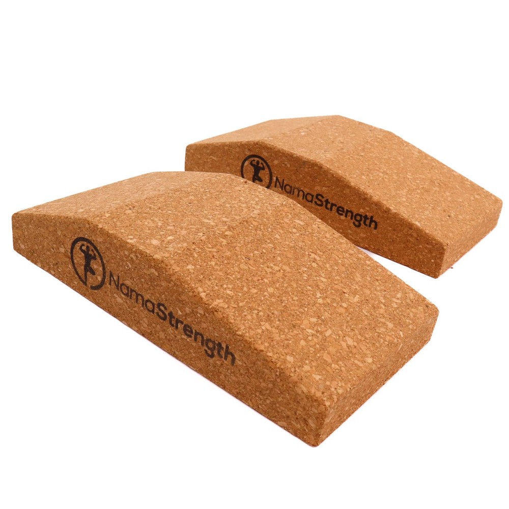 Cork Yoga Wedge Block – Non-Slip Wrist Support, Set of 2