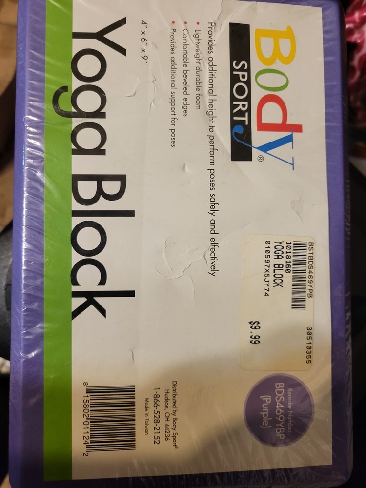 yoga block 4x6x9 Purple Order Number BDS469YBP By Body Sport New