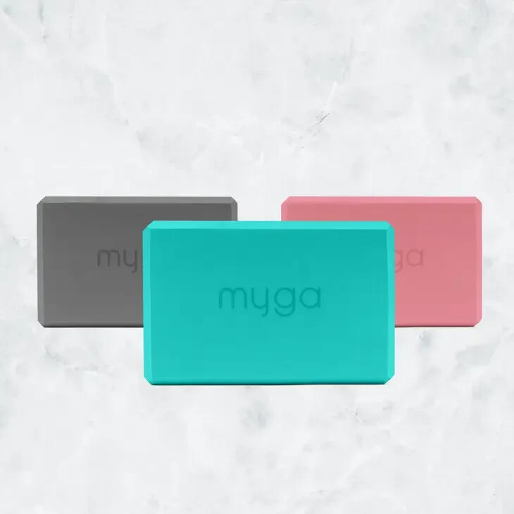 Myga Yoga Block – Sturdy Foam – Balance & Comfort – Lightweight & Travel-Friend