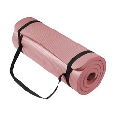 BalanceFrom Yoga Mat, 1-Inch Extra Thick Exercise Pilates Workout Mat, Pinkish