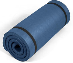 1-Inch Thick Yoga Mat | High-Density, Non-Slip Exercise Mat with Carrying Strap