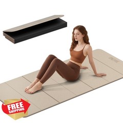 onlyhe Foldable Yoga Mat TPE Coffee-black