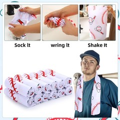 Reallnaive 12 Count Softball Cooling Towel Bulk 40 X 12 Inch Baseball Cooling