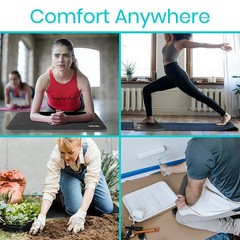 Yoga Knee Cushion, Black, 17.5”x11”x1”, 0.57 pounds