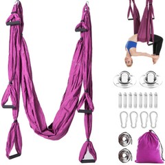 Aerial Yoga Swing Set Anti-Gravity Flying Hammock+Ceiling Mount+Foam Handle+Belt
