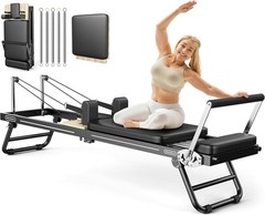 Pilates Reformer Machine, Home Pilates Equipment, Foldable Pilates Reformer