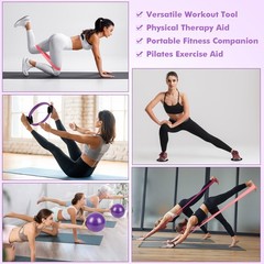 Pilates Ring Set Exercise Equipment, with Exercise Resistance Bands Set, Pila…