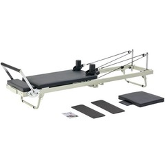 Foldable Pilates Reformer with Dual Spring & Cord Resistance, Up to 400 LBS