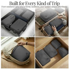 4-Piece Luxury Compression Packing Cubes & Bags for Travel – Maximize Spac