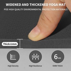Large Yoga Mat (6’x 4′) – Extra Long and Wide Workout Mat for Men and Women, …
