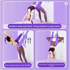 Advanced Purple Aerial Yoga Rope Professional Home Fitness Gear Single Piece
