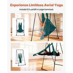 Yoga Stand Frame, 440.9 lbs Load, Triangular Swing Stand with Yoga Hammock