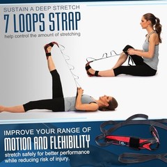 Foot Calf Stretcher for Plantar Fasciitis Yoga Strap Red