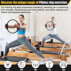18 Pcs Pilates Ring and Ball Set Pilates Equipment for Home Workout 11.8 Inch Ma