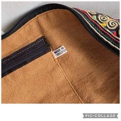 Embroidered Thailand Yoga Mat Bag Boho Cotton Shoulder Strap Zip Pocket