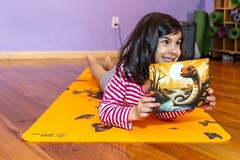 MindfulKids Yoga SET – Premium Eco Friendly MAT and CARDS for Creativity, Focus,