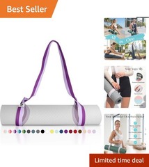 Soft & Durable Yoga Mat Strap with Hook & Loop Fastener – Perfect for Practice