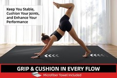 Extra Large Yoga Mat, 10’x6’/9’x6’/8’x6’/7’x5’/6’x4′ (8MM/10MM) Wide Workout …