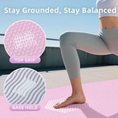 Extra Large Yoga Mat – 72″x35″, Non-Slip TPE Exercise Mat for Women & Men, 1/…