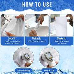 Hosuly 6 Pack Cooling Towels 40″ x 12″ Sport Towels, Cooling Rag for Neck and…