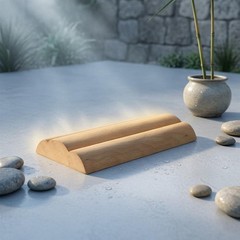 Arched Stretching Block Rounded Ends Wood Stretching Block Curved Shape