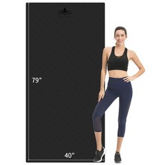 Extra Long TPE Yoga Mat 79″ x 40” x 1/2″ Thick Non-slip Exercise Mat for Home…