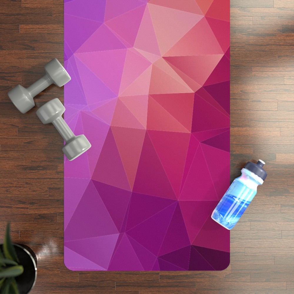 Purple Hex Gradient Yoga Pilates Exercise Mat FREE SHIPPING
