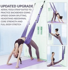 Aerial Yoga Strap Elastic Stretch Door Hanging Yoga Belts Hammock Swing Fitness